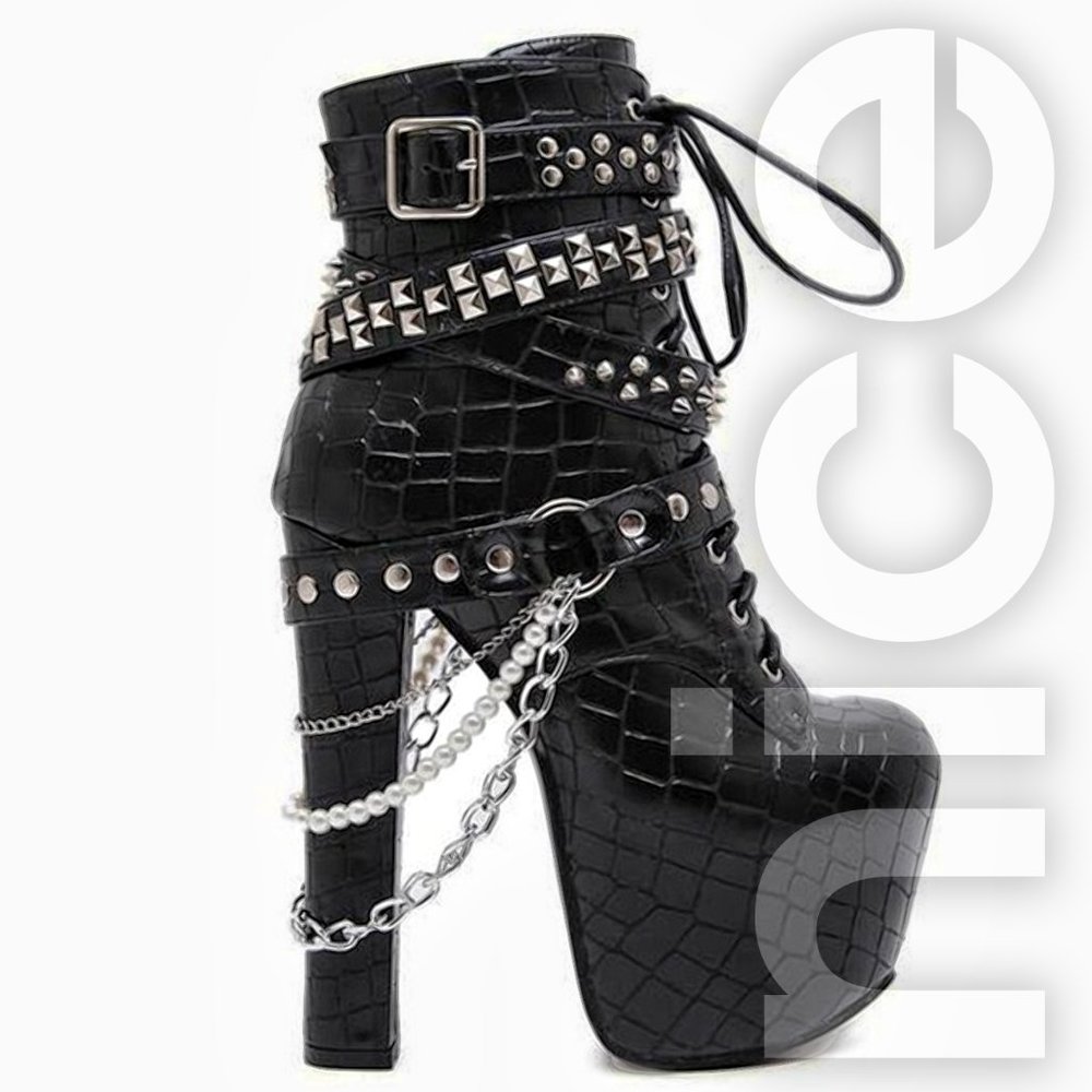 ANEIKEH PLATFORM MOTORCYCLE BOOTIES